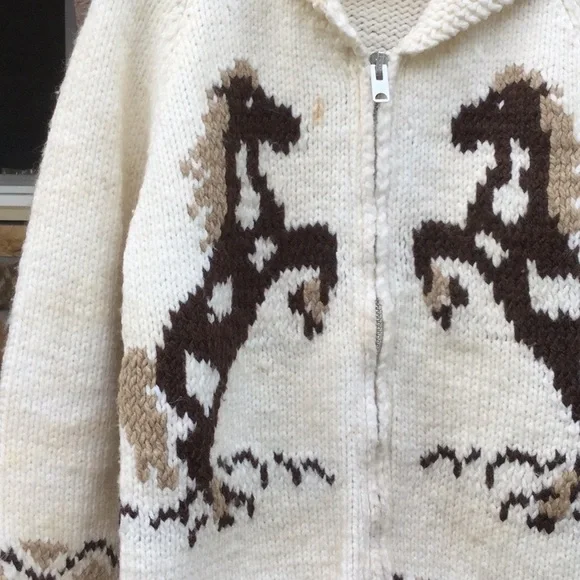 Handmade equestrian knit sweater horse rodeo boho festival cowgirl Americana - Picture 2 of 16